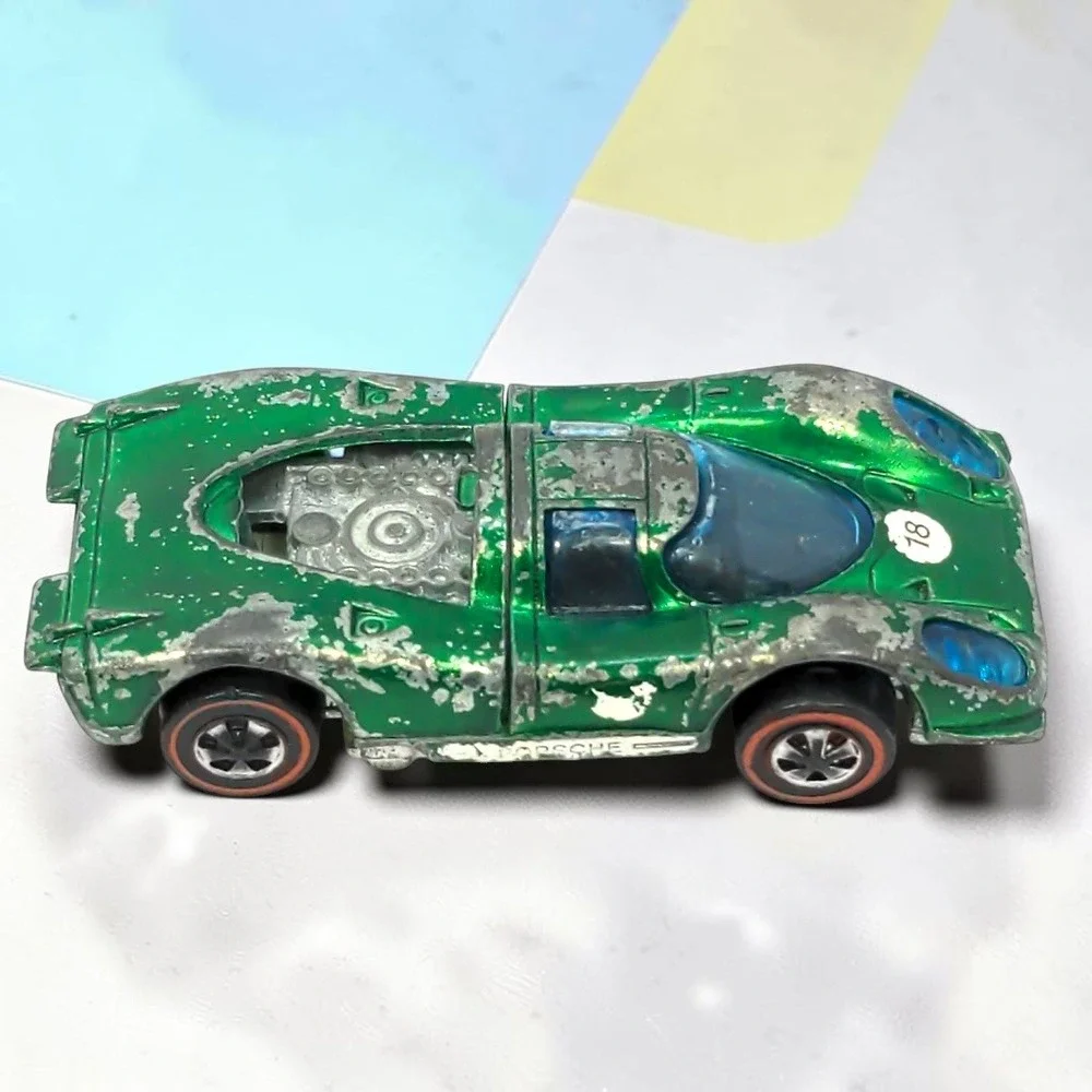 VTG 60s Hot Wheels Porsche 917 1/64 Diecast Green Spectraflame Redline Hong Kong